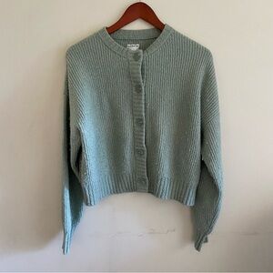 Frank & Oak Light Green Cardigan Sweater